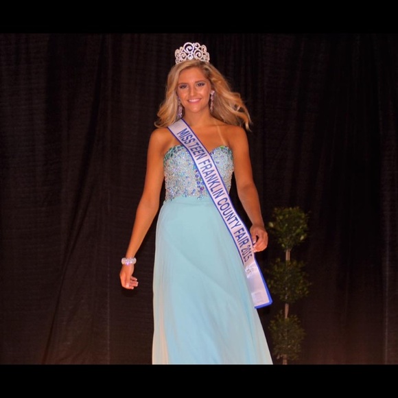 Blue gown size 0 made by Blush. - Picture 5 of 5